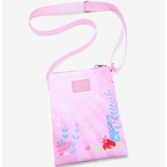 LOUNGEFLY DISNEY THE LITTLE MERMAID Underwater Daydream Passport CROSSBODY BAG! - Picture 3 of 4